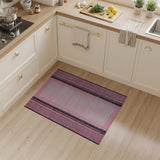 Pink Black Geometric Tribal Area Rug