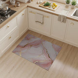 Blush Pink Gold Vein Marble Abstract Area Rug