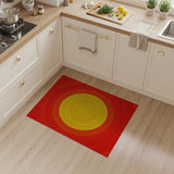 Radiant Sunburst Red Geometric Area Rug