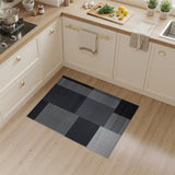 Geometric Modern Black White Geometric Patchwork Area Rug