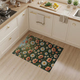 Coral Poppy and Daisy Wildflower Meadow Rug