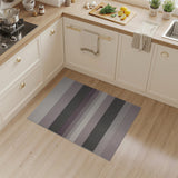 Purple Striped Textured Woven Area Rug