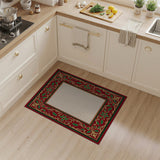 Festive Holly Border Area Rug