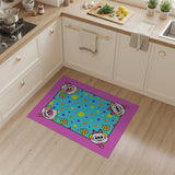 Cute Cartoon Pig Polka Dot Kids Area Rug