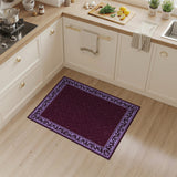 Purple Ornate Border Maroon Lattice Rug