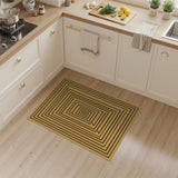 Golden Maze Labyrinth Area Rug