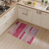 Abstract Pink Stripe Geometric Area Rug