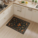 Navy Floral Beetle Persian Area Rug