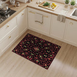 Multi-color and Patterns Intricate Red Floral Persian Area Rug