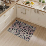 Boho Chic Pink Pink Leopard Print Tufted Area Rug