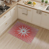 Radiant Pink Starburst Area Rug
