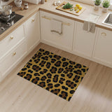 Golden Leopard Print Area Rug