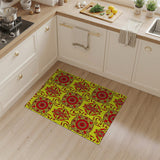 Vibrant Yellow Persian Medallion Area Rug