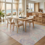 Pastel Marble Swirl Washable Area Rug