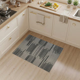 Modern Black Line Geometric Area Rug