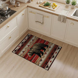 Multi-color and Patterns Southwestern Grizzly Bear Area Rug