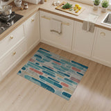 Abstract Area Abstract Blue Teal Organic Shapes Area Rug