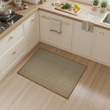 Beige Woven Basketweave Area Rug