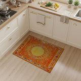 Vibrant Sunburst Orange Southwestern Rug