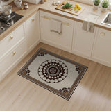 Ornate Beige Mandala Area Rug
