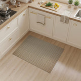 Beige Checkered Woven Area Rug