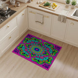 Multi-color and Patterns Vibrant Pink Boho Mandala Area Rug