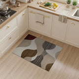 Beige and Neutral Abstract Wave Beige Neutral Area Rug