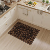 Floral Vintage Brown Floral Vintage Area Rug