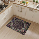 Vintage Purple Mandala Floral Area Rug
