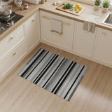 Grey Geometric Modern Grey Striped Area Rug