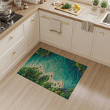 Serene Forest River Koi Fish Area Rug