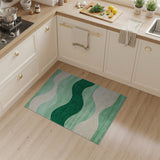 Serene Green Wave Area Rug