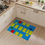 Vibrant Color Block Geometric Area Rug
