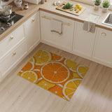 Vibrant Orange Slices Mosaic Area Rug