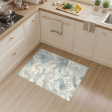Blue Teal Cloud Swirl Area Rug