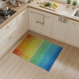 Rainbow Ombre Stripe Area Rug