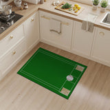 Kids Cartoon Green Baseball Field Kids Area Rug