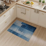 Blue and Teal Geometric Modern Modern Blue Vertical Stripe Area Rug