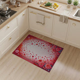 Romantic Red Roses and Hearts Cascade Rug