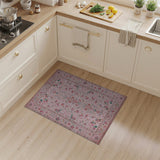 Traditional Persian Blush Floral Blush Pink Persian Floral Area Rug