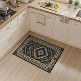 Blue and Teal Southwestern Blue Teal Southwestern Geometric Area Rug