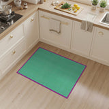 Teal Green Geometric Grid Area Rug