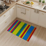 Bold Multi-Color Horizontal Stripe Area Rug