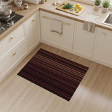 Bold Red Black Vertical Stripe Area Rug