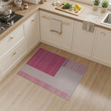Vibrant Pink Striped Geometric Area Rug