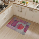 Vibrant Geometric Pink Multi-Color Area Rug
