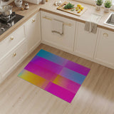 Geometric Modern Multi-color and Patterns Vibrant Multi-Color Geometric Block Area Rug