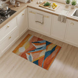 Sunset Peaks Geometric Mountain Rug