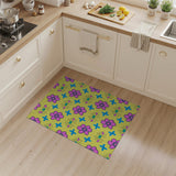Sunny Yellow Pink Floral Cartoon Area Rug