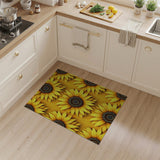 Vibrant Yellow Sunflower Field Area Rug